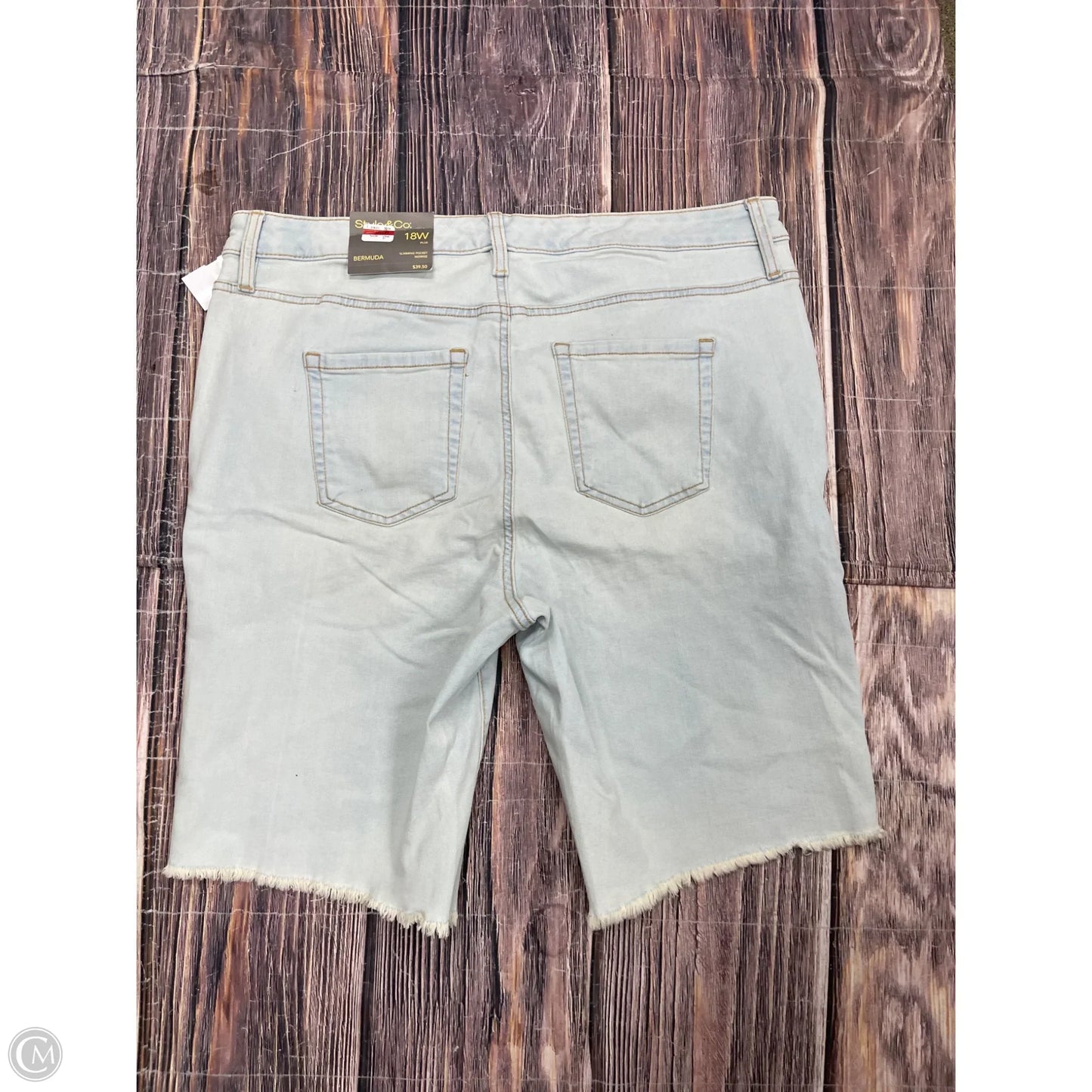 Shorts By Style And Company In Blue Denim, Size: 18