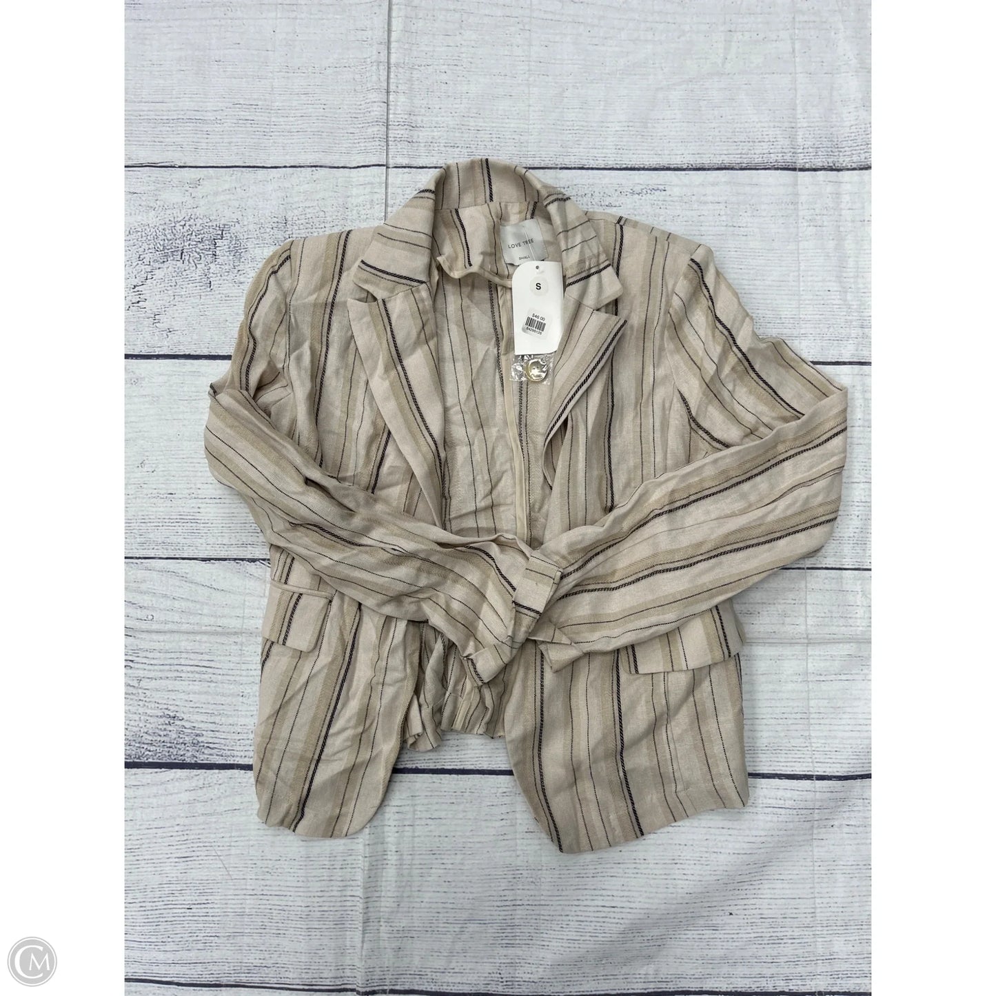 Blazer By Love Tree In Tan, Size: S