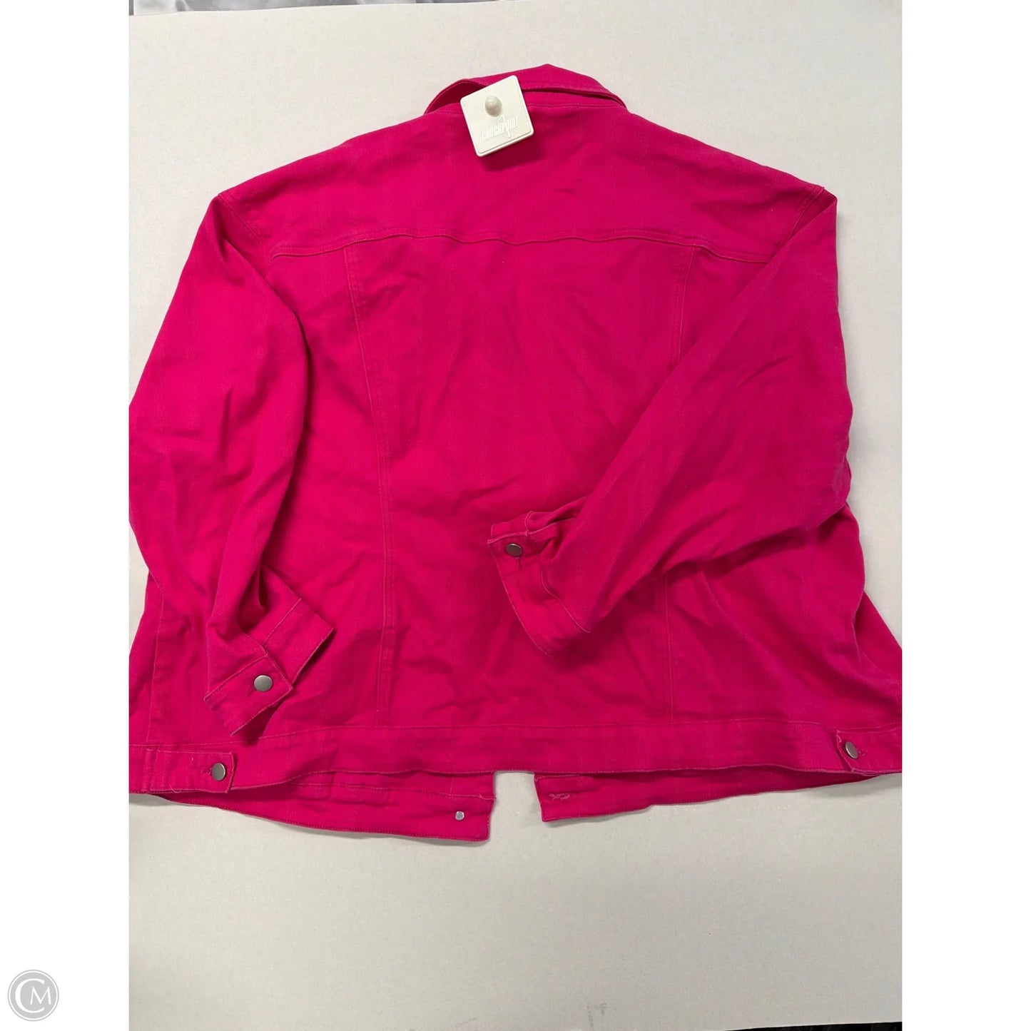 Jacket Denim By Agnes Orinda In Pink, Size: 4x
