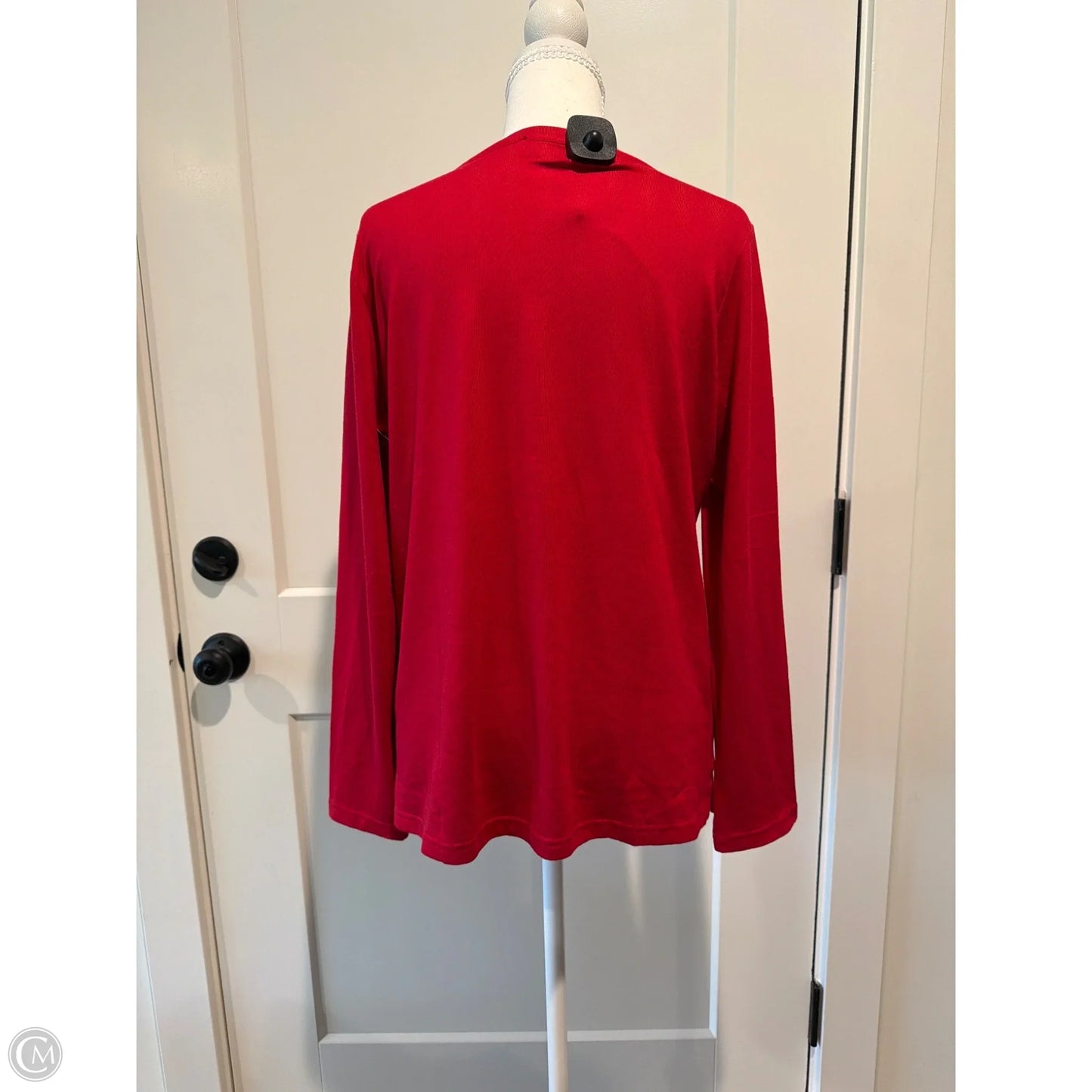 Top Long Sleeve Basic By Mario Serrani In Red, Size: M