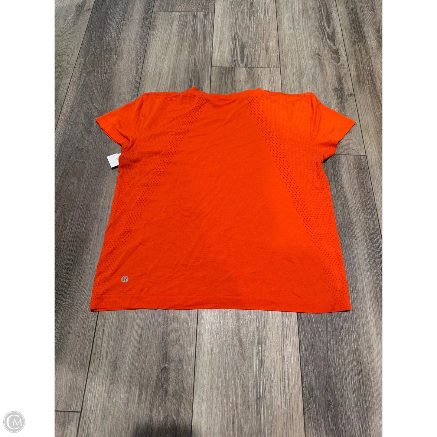Athletic Top Short Sleeve By Lululemon In Orange, Size: 8