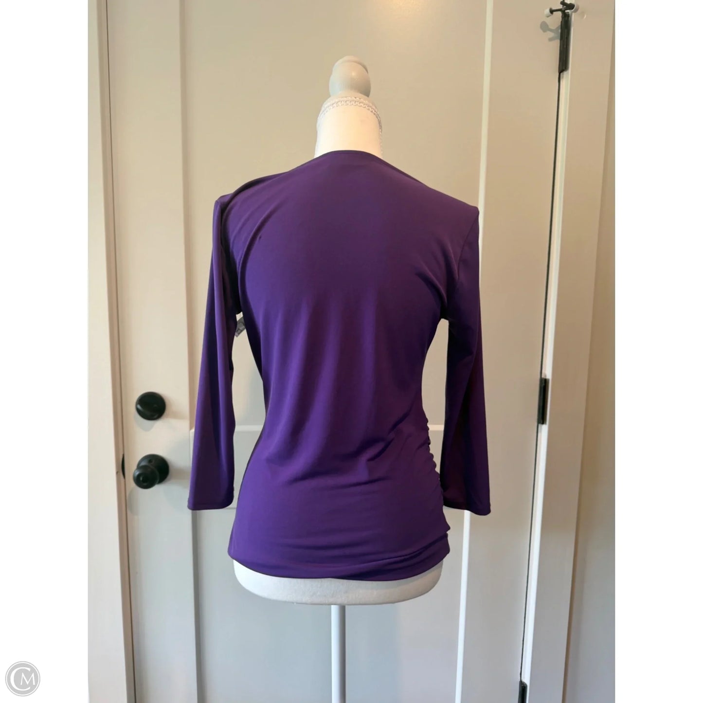 Top 3/4 Sleeve By New York And Co In Purple, Size: Xs