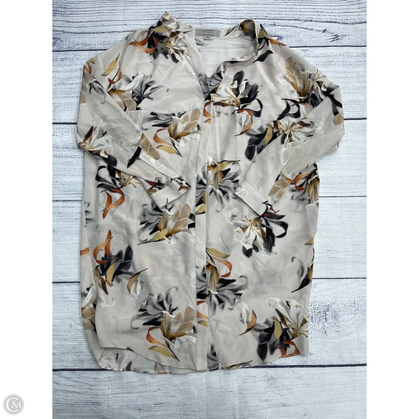 Dress Designer By All Saints In Floral Print, Size: 6