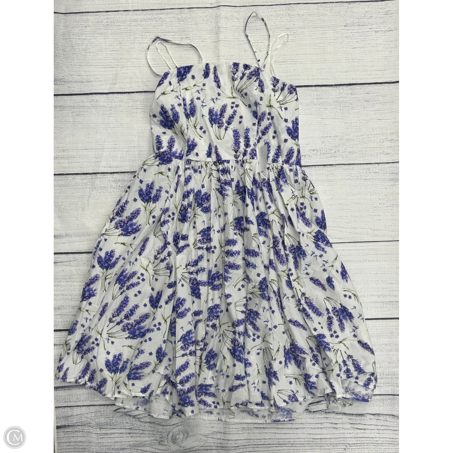 Dress Casual Midi By Cmb In Purple & White, Size: 10