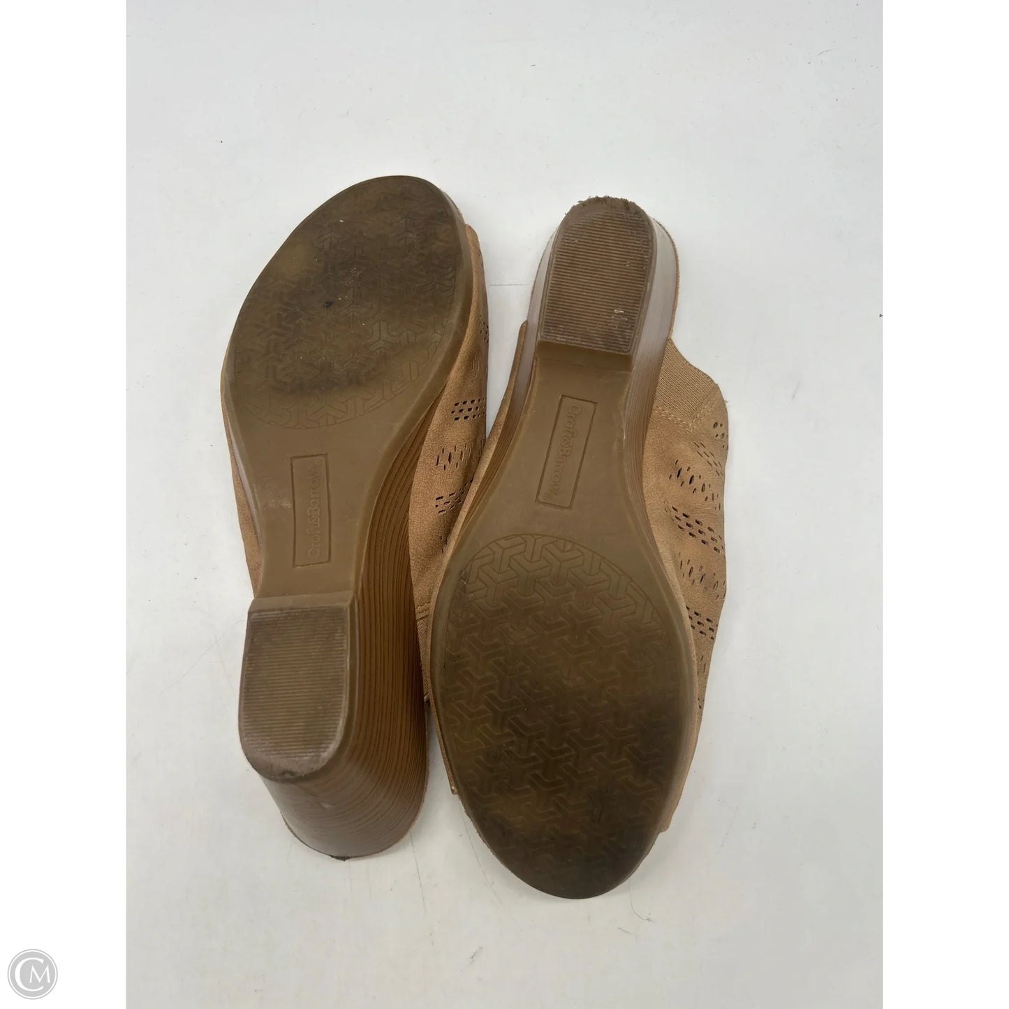Sandals Heels Wedge By Croft And Barrow In Tan, Size: 9