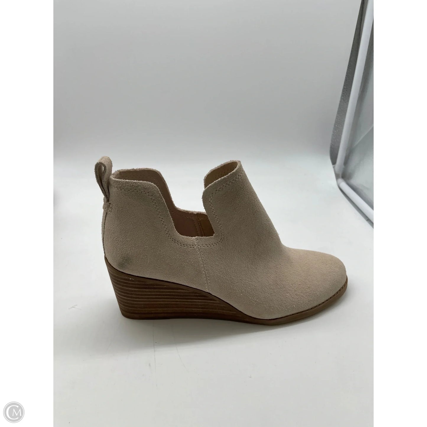 Boots Ankle Heels By Toms In Cream, Size: 9