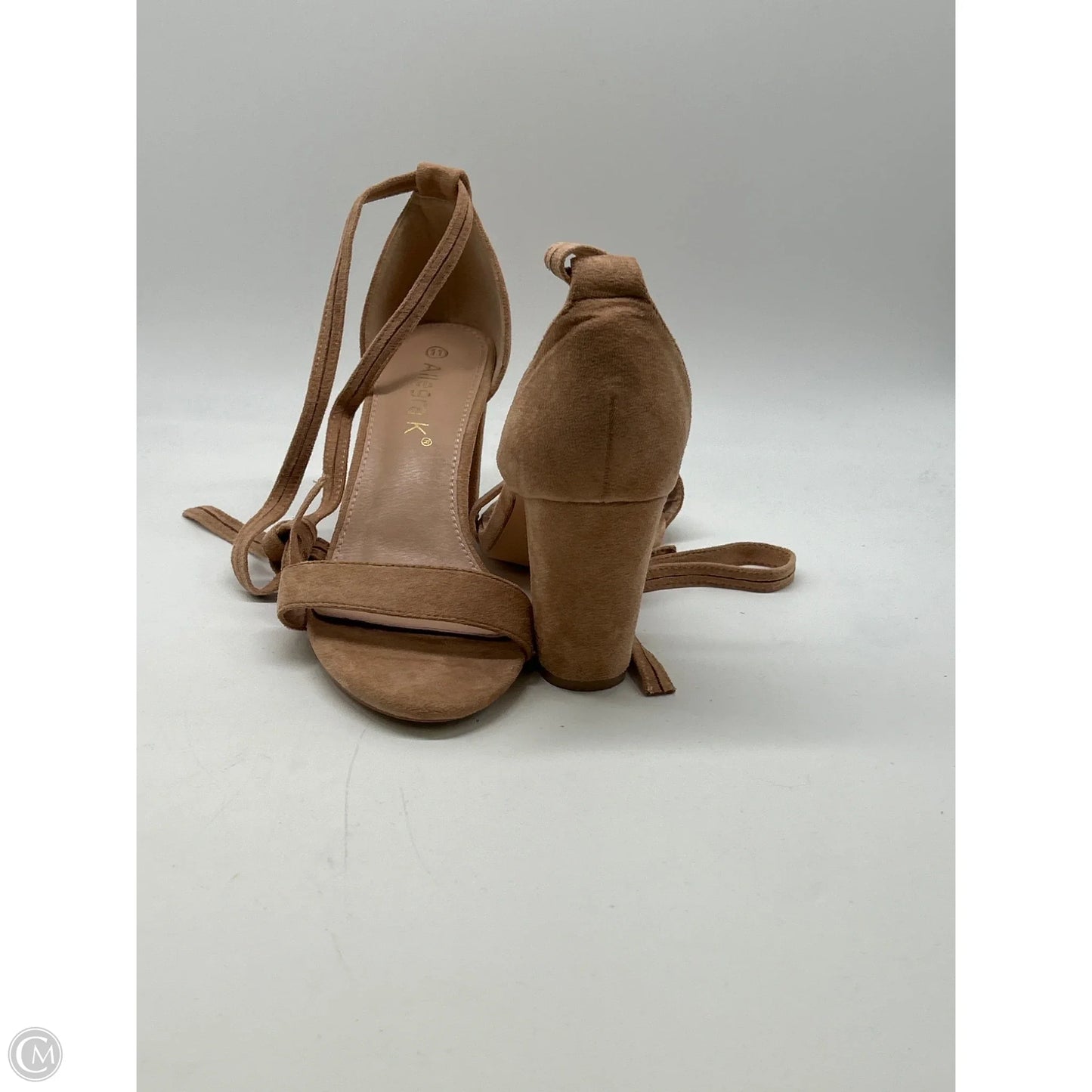 Sandals Heels Block By Allegra K In Tan, Size: 11