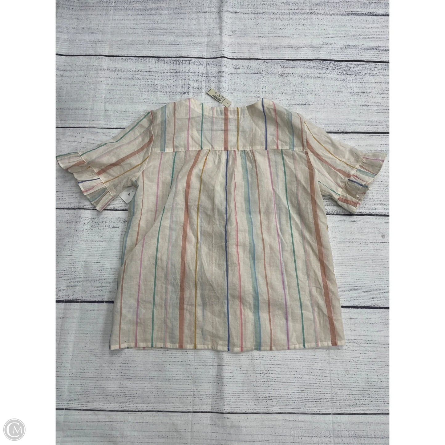 Top Short Sleeve By Madewell In Cream, Size: Xs