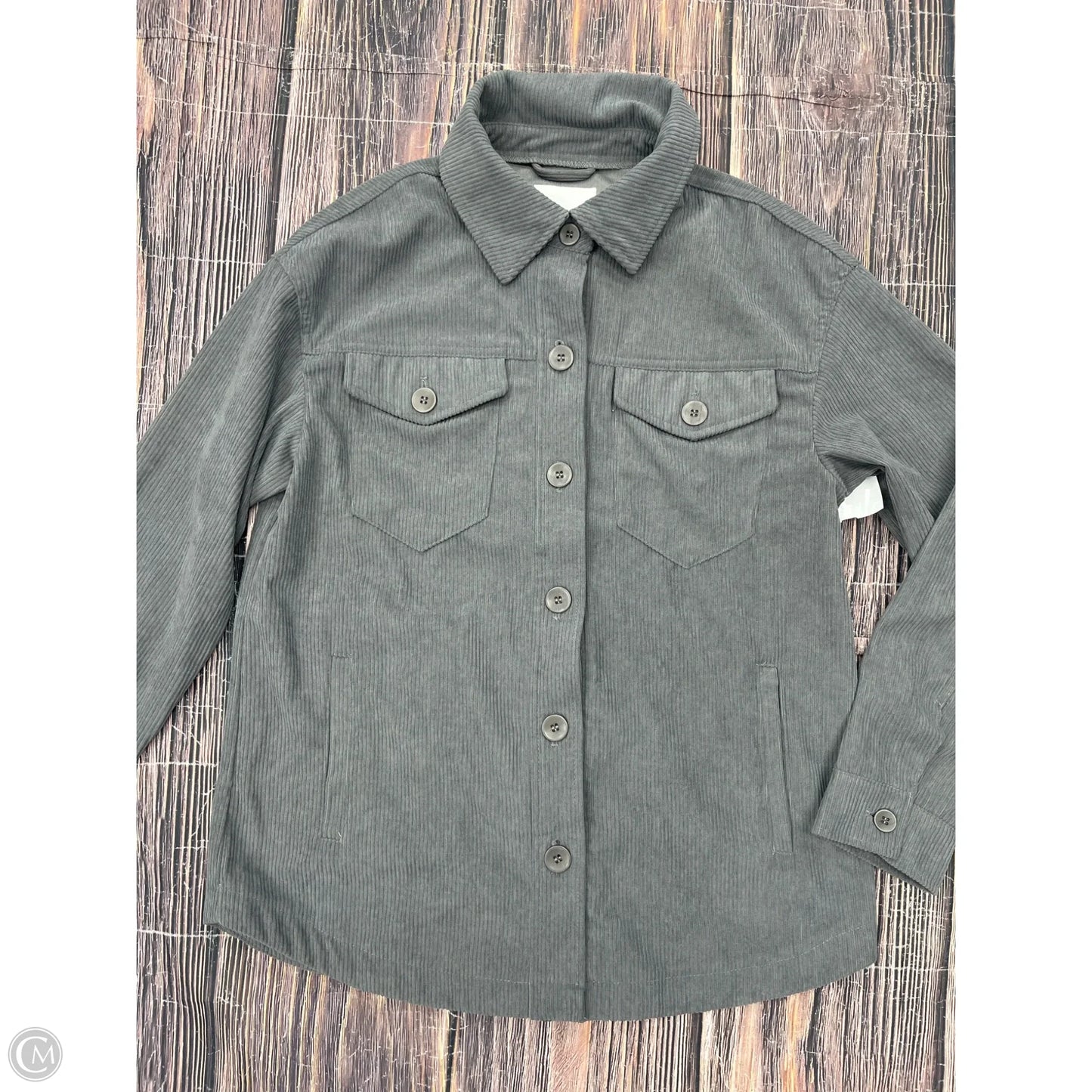 Top Long Sleeve By Avec Les Filles In Grey, Size: M