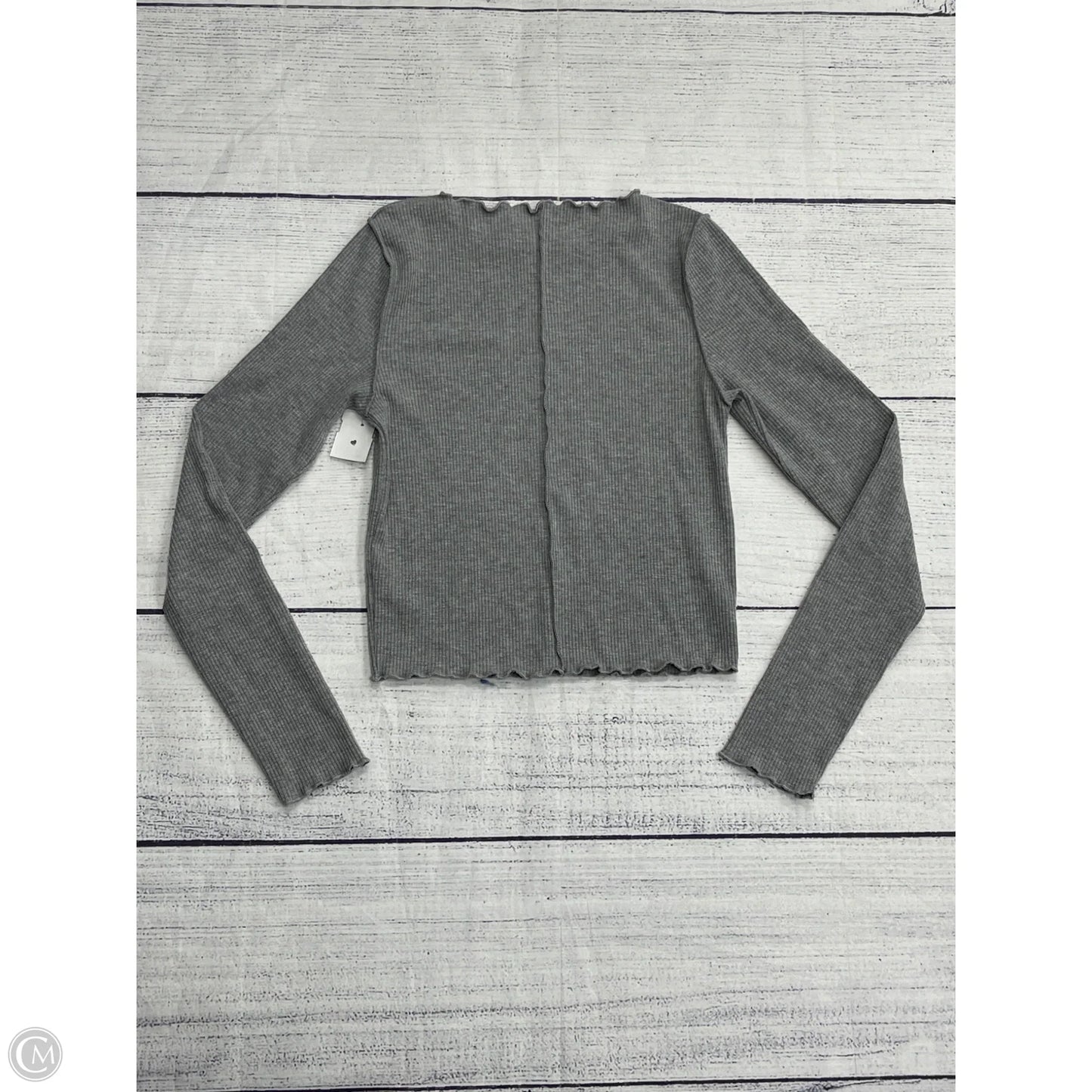 Top Long Sleeve By Aerie In Grey, Size: S