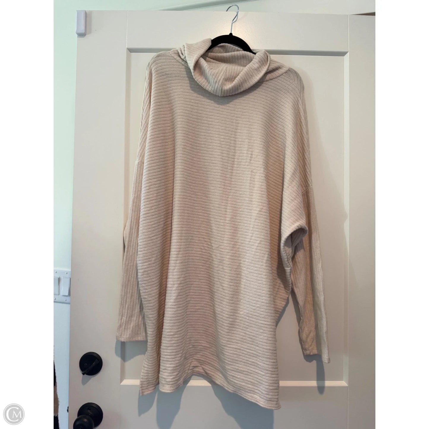 Top Long Sleeve By Time And Tru In Cream, Size: 2x