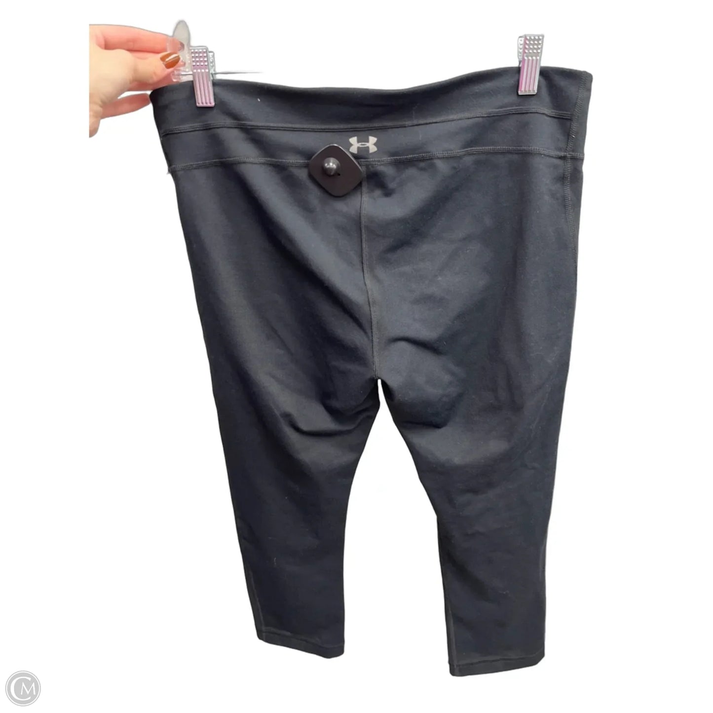 Athletic Leggings Capris By Under Armour In Black, Size: L