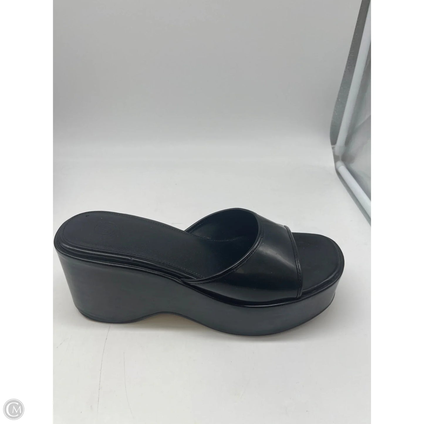 Sandals Heels Wedge By Urban Outfitters In Black, Size: 9