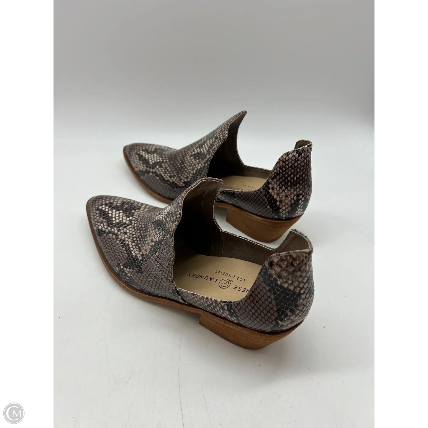 Boots Ankle Flats By Cl By Chinese Laundry In Snakeskin Print, Size: 8