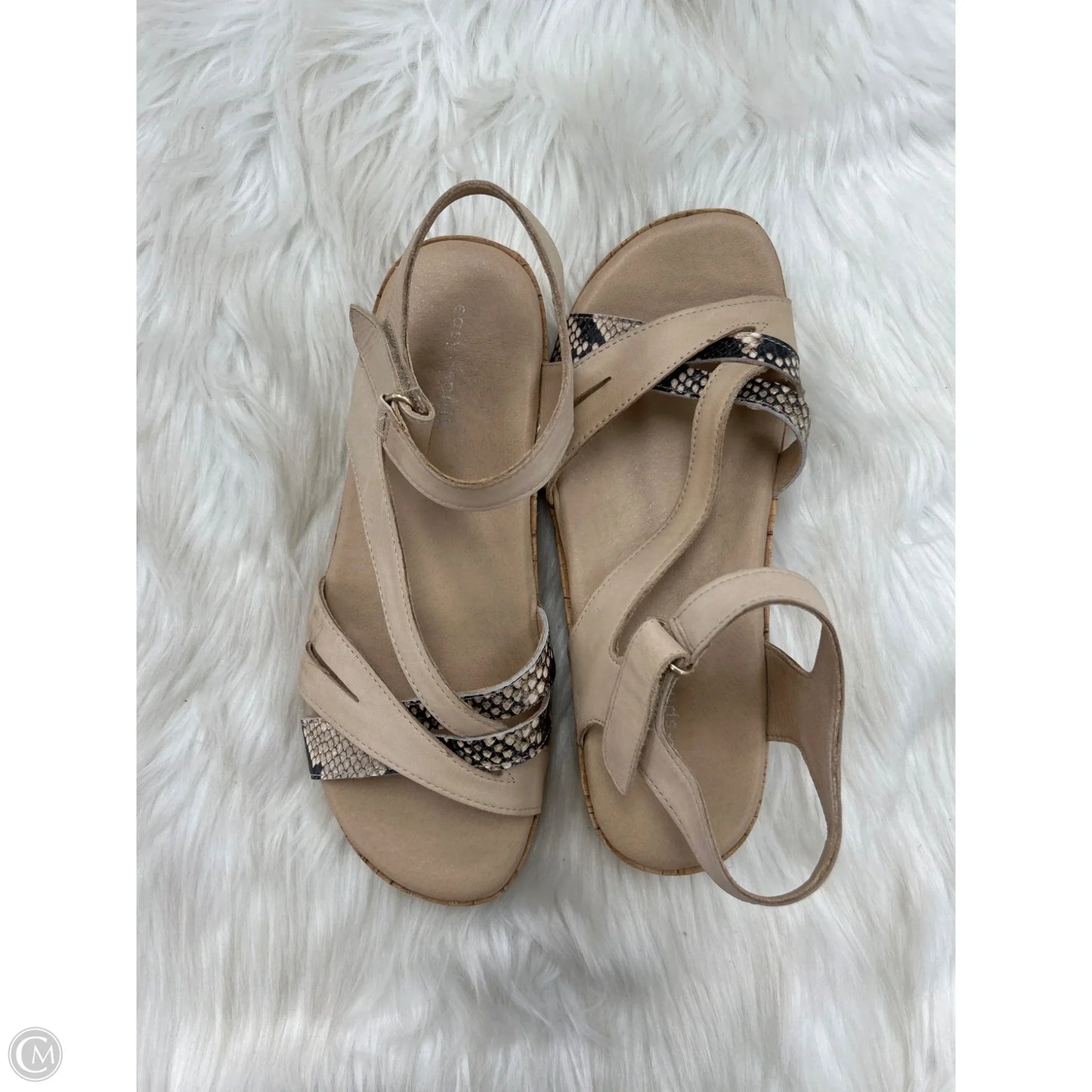 Sandals Flats By Easy Spirit In Tan, Size: 7.5