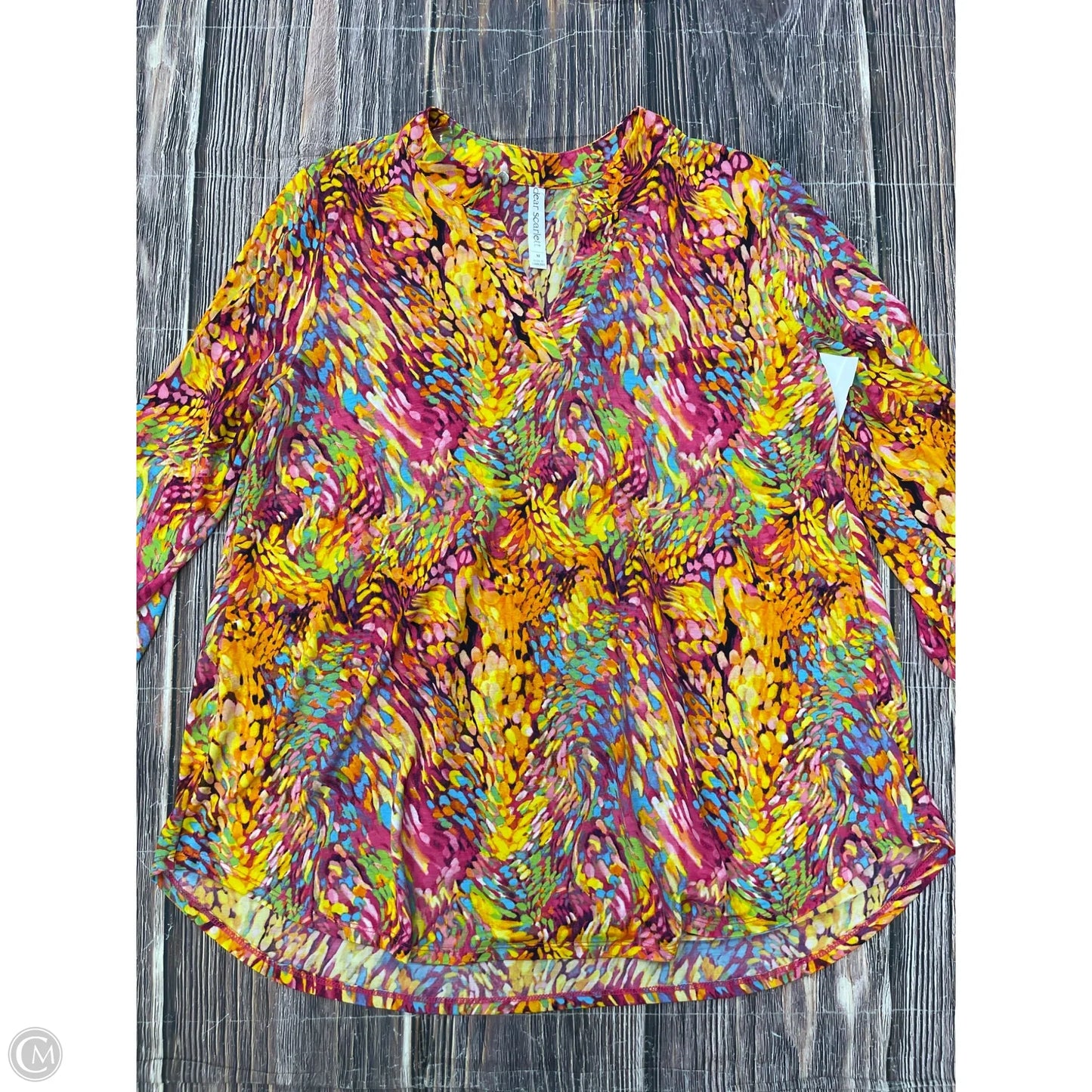 Top Long Sleeve By Dear Scarlett In Yellow, Size: M