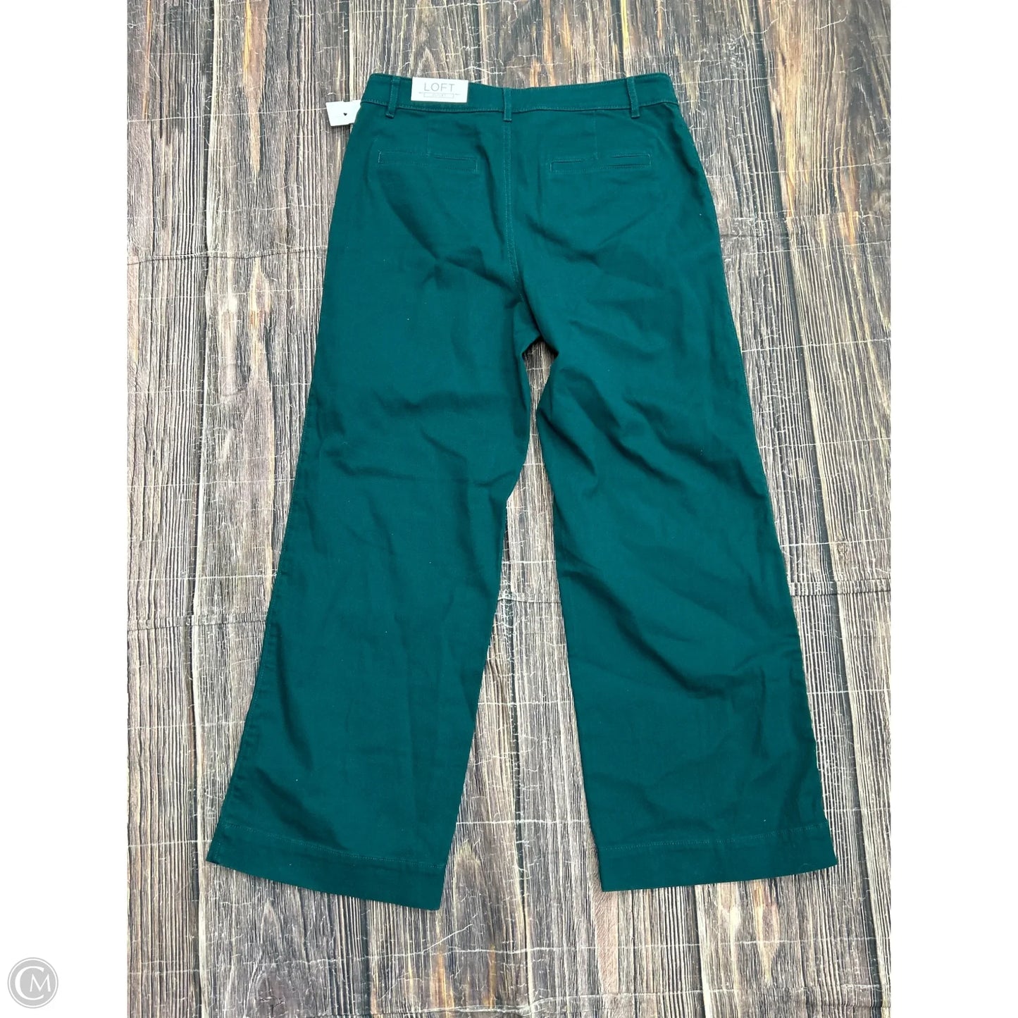 Jeans Wide Leg By Loft In Green Denim, Size: 10