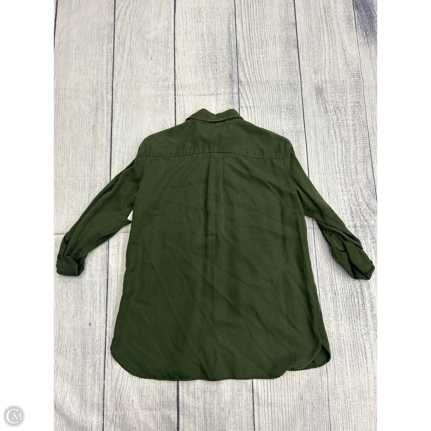 Top Long Sleeve By Zara Women In Green, Size: M