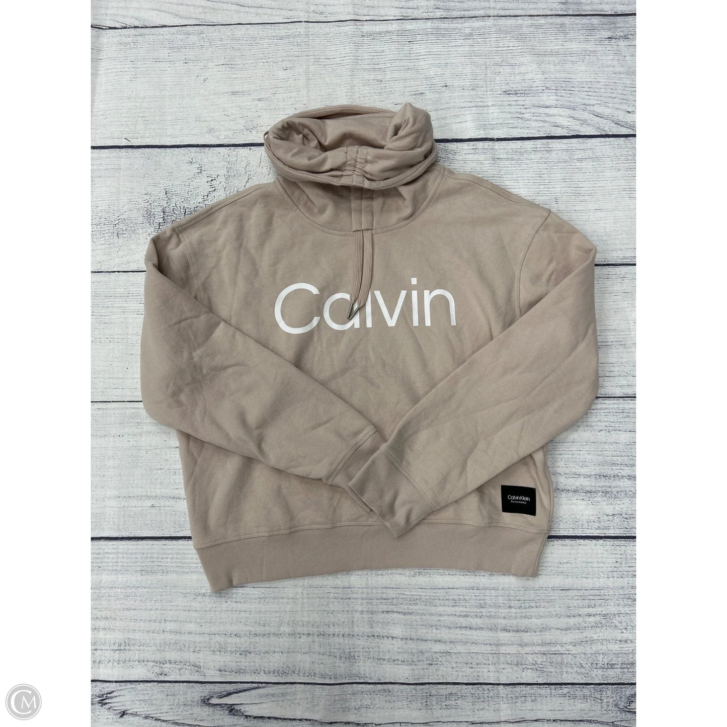 Sweatshirt Collar By Calvin Klein Performance In Tan, Size: Xl