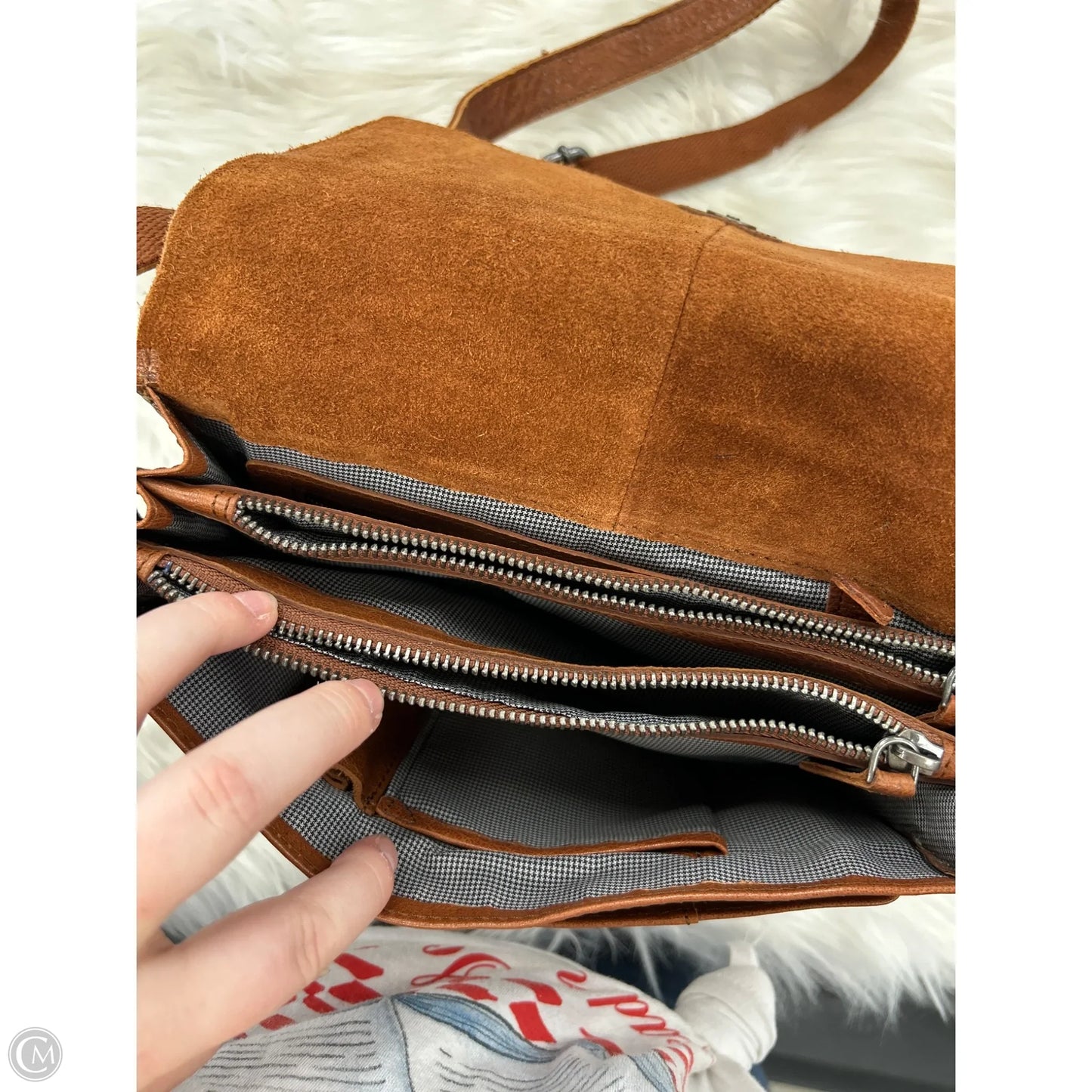 Crossbody Leather By Cmc, Size: Medium