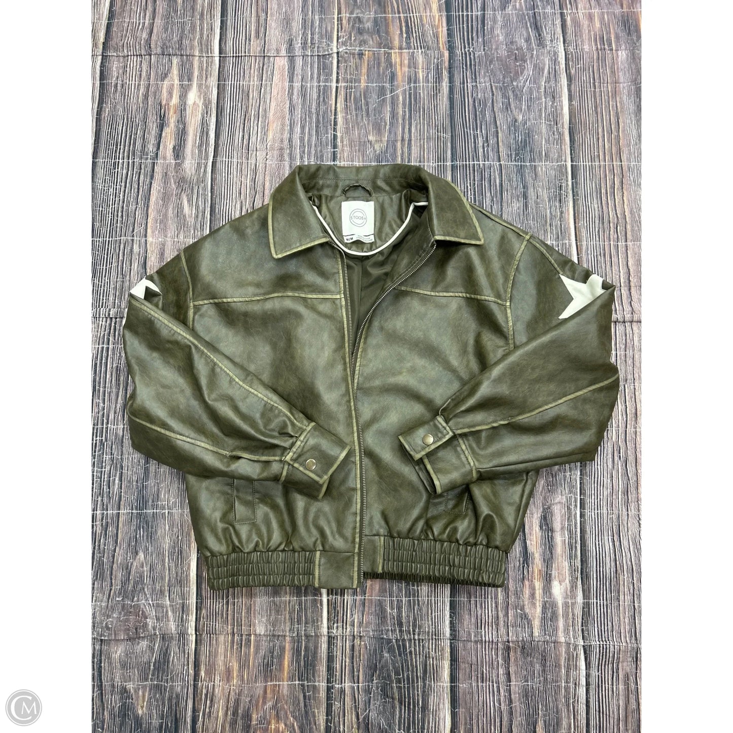 Jacket Moto By Stoosh In Green, Size: M