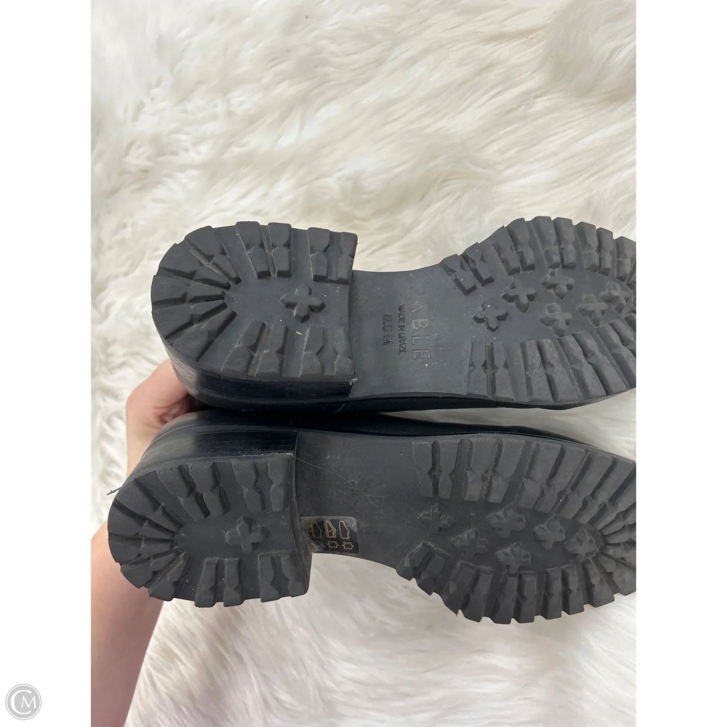 Boots Ankle Flats By Able In Black, Size: 8.5