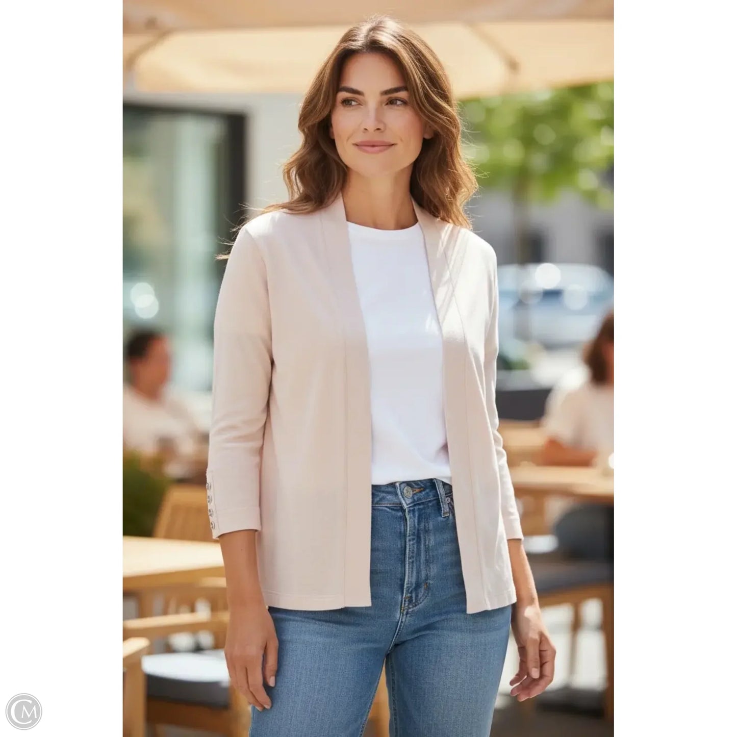 Cardigan By Tommy Hilfiger In Tan, Size: L