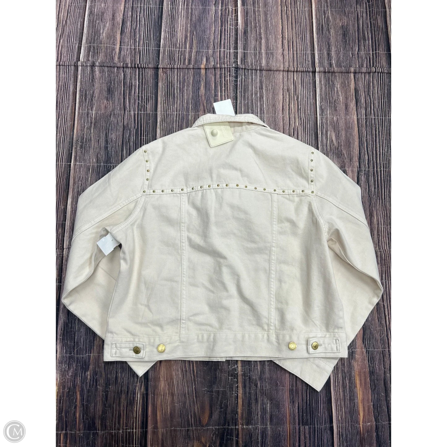 Jacket Denim By Divided In Cream, Size: M