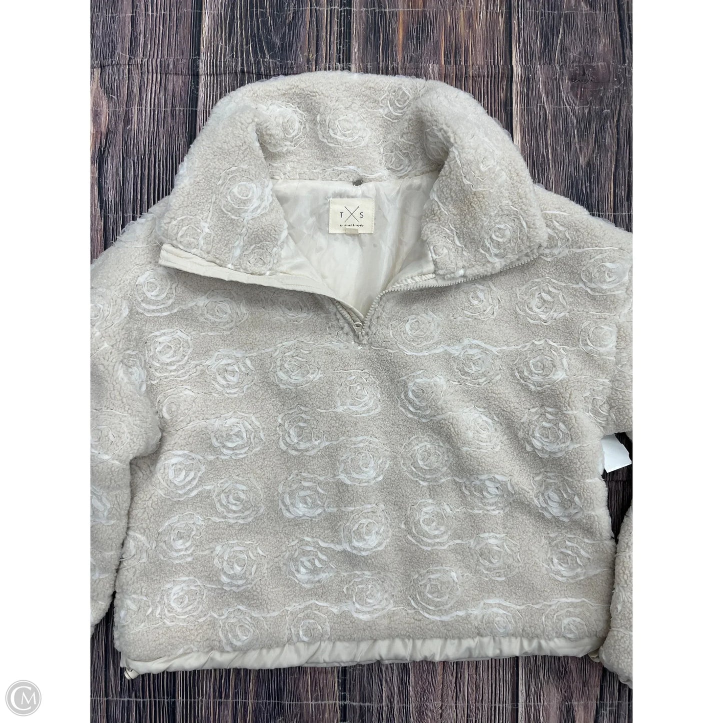 Jacket Faux Fur & Sherpa By Thread And Supply In White, Size: Xl