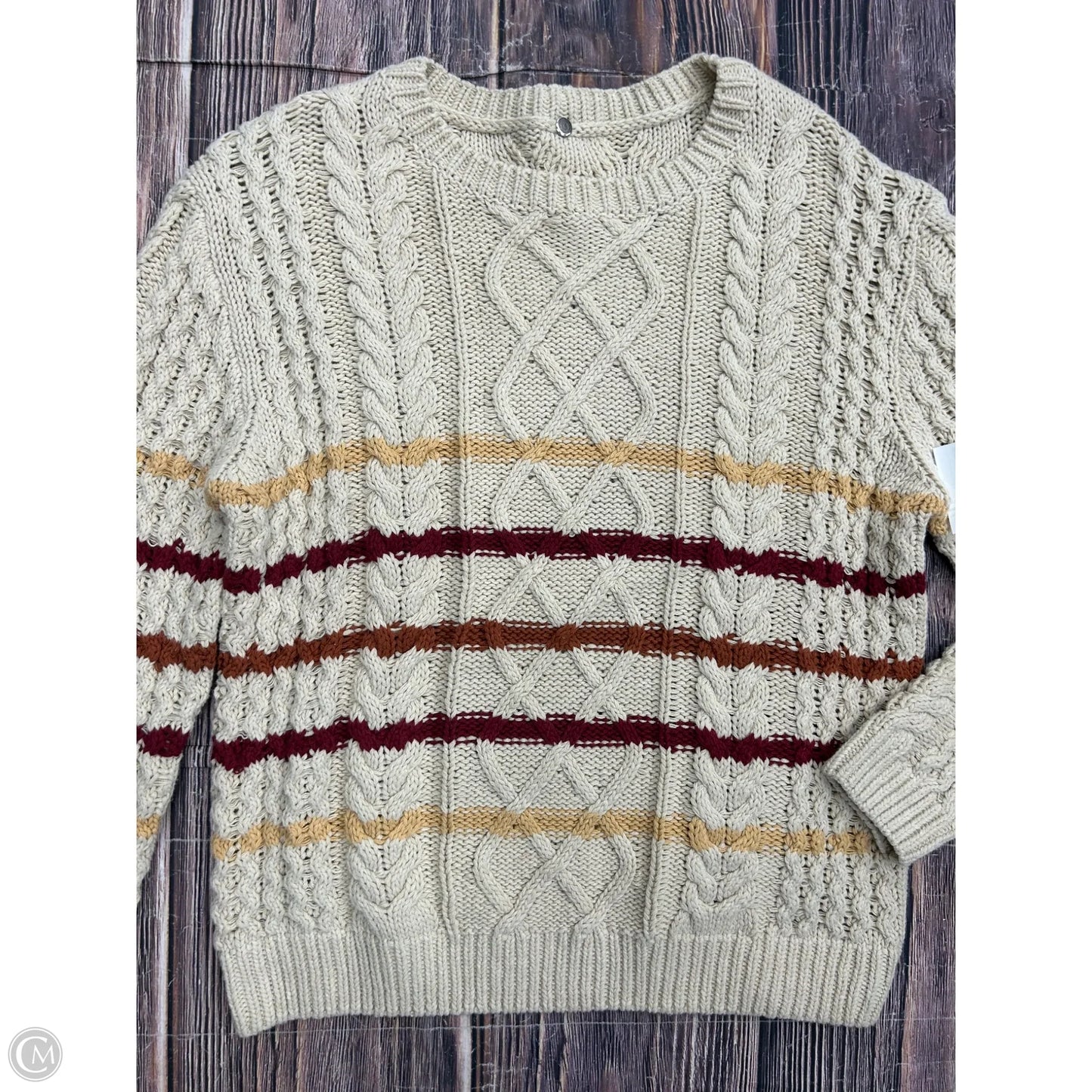 Sweater By Clothes Mentor In Tan, Size: S