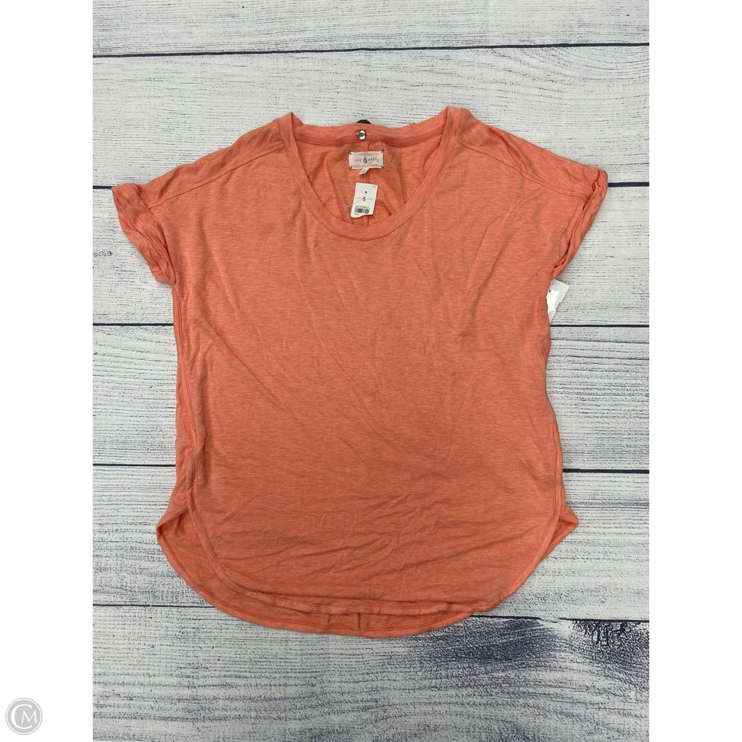 Top Short Sleeve By Lou And Grey In Peach, Size: M