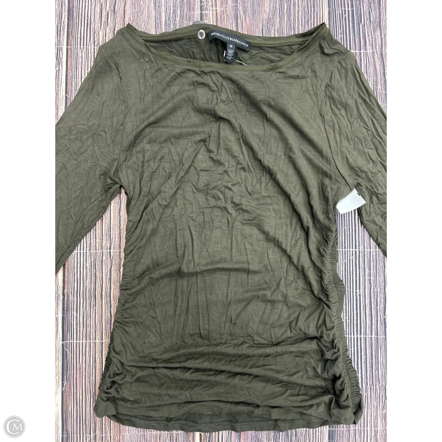 Top Long Sleeve By White House Black Market In Green, Size: M