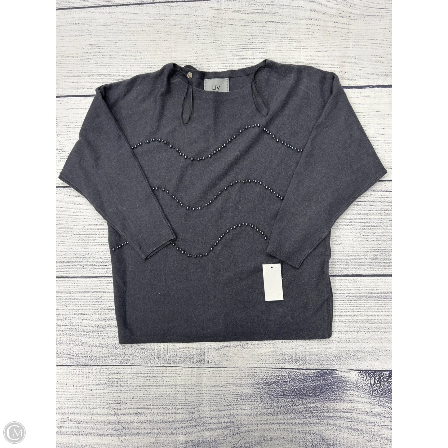 Top Long Sleeve By Clothes Mentor In Grey, Size: S