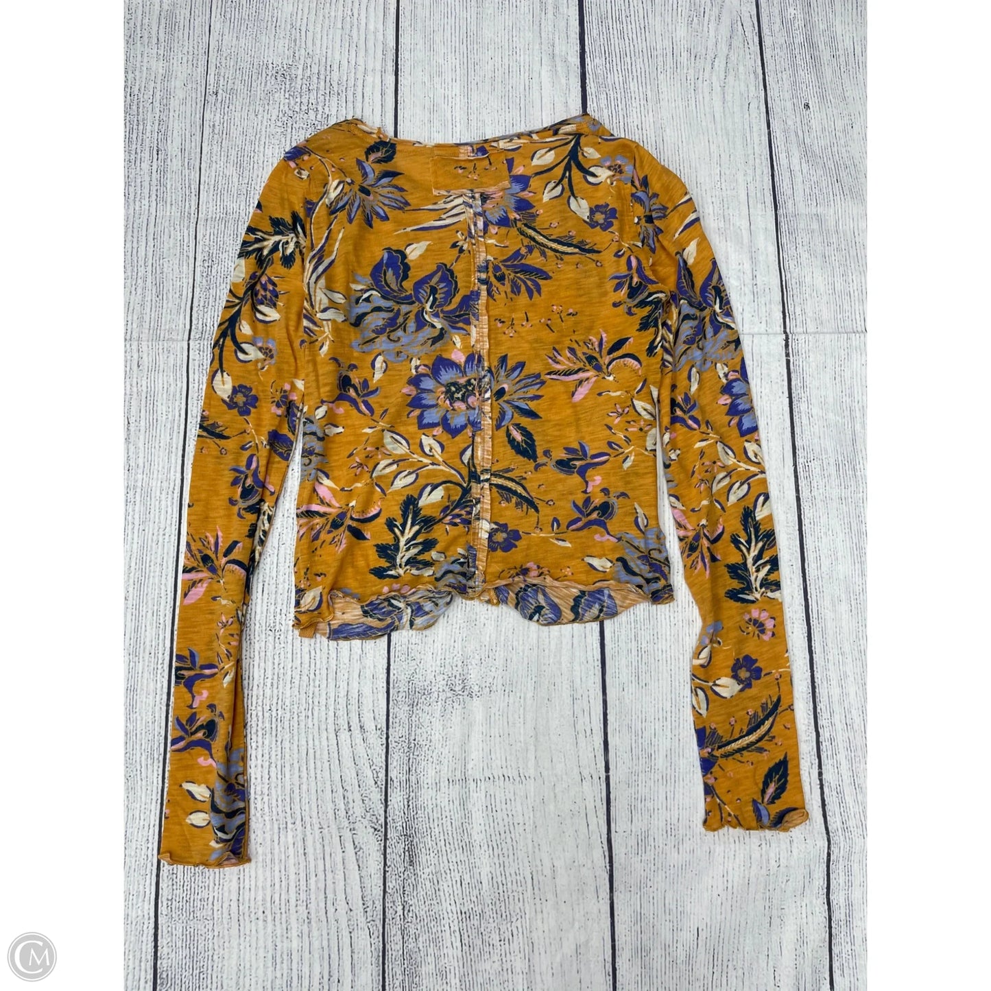 Top Long Sleeve By We The Free In Yellow, Size: S
