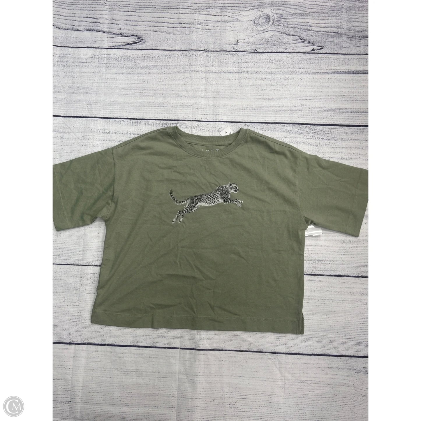 Top Short Sleeve By Loft In Green, Size: S
