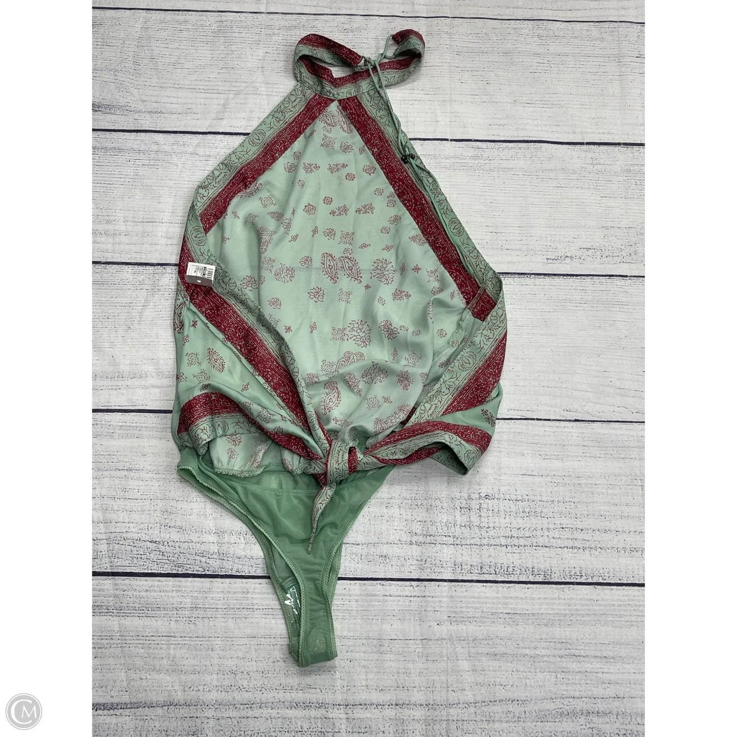 Bodysuit By Free People In Green, Size: Xl