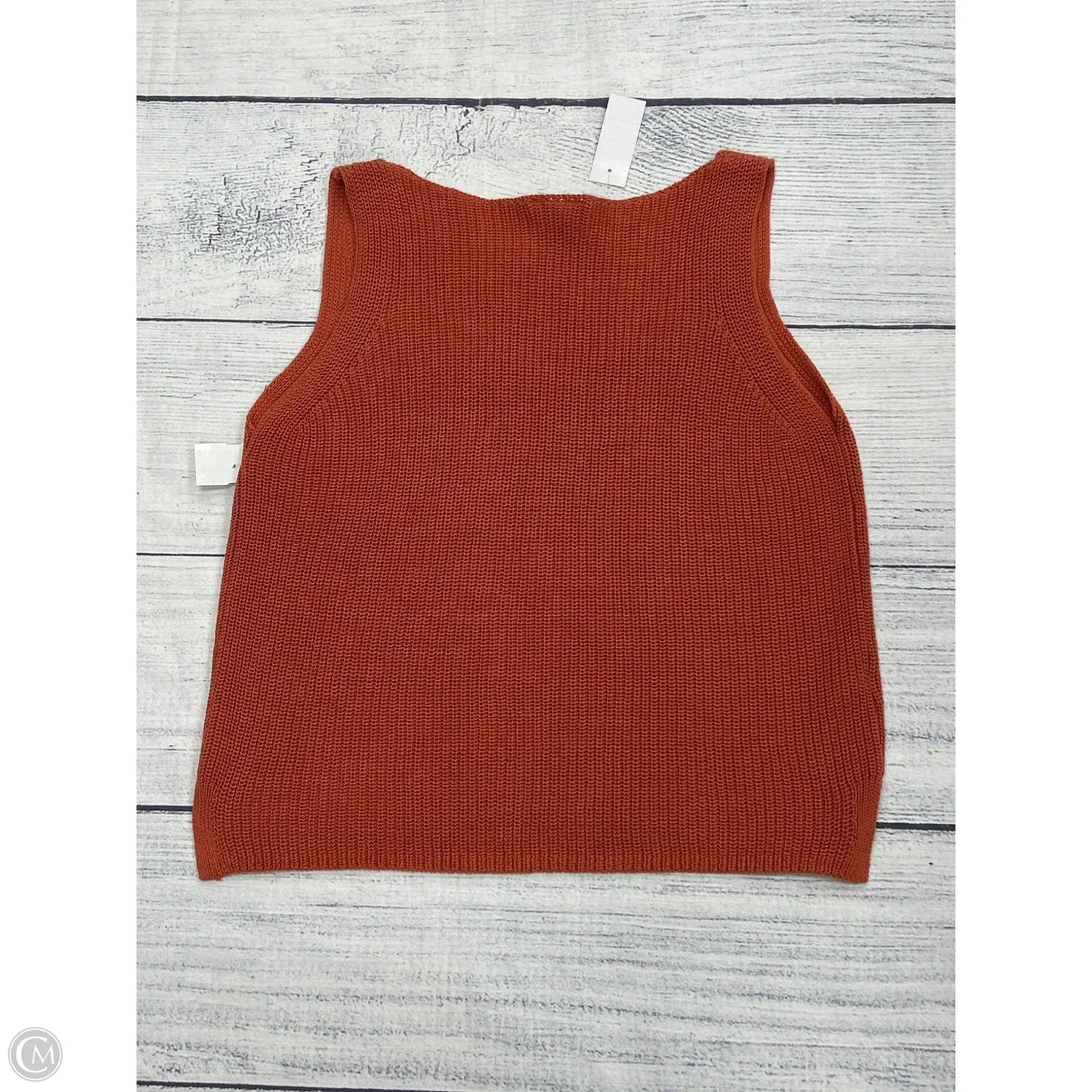 Top Sleeveless By Loft In Orange, Size: M