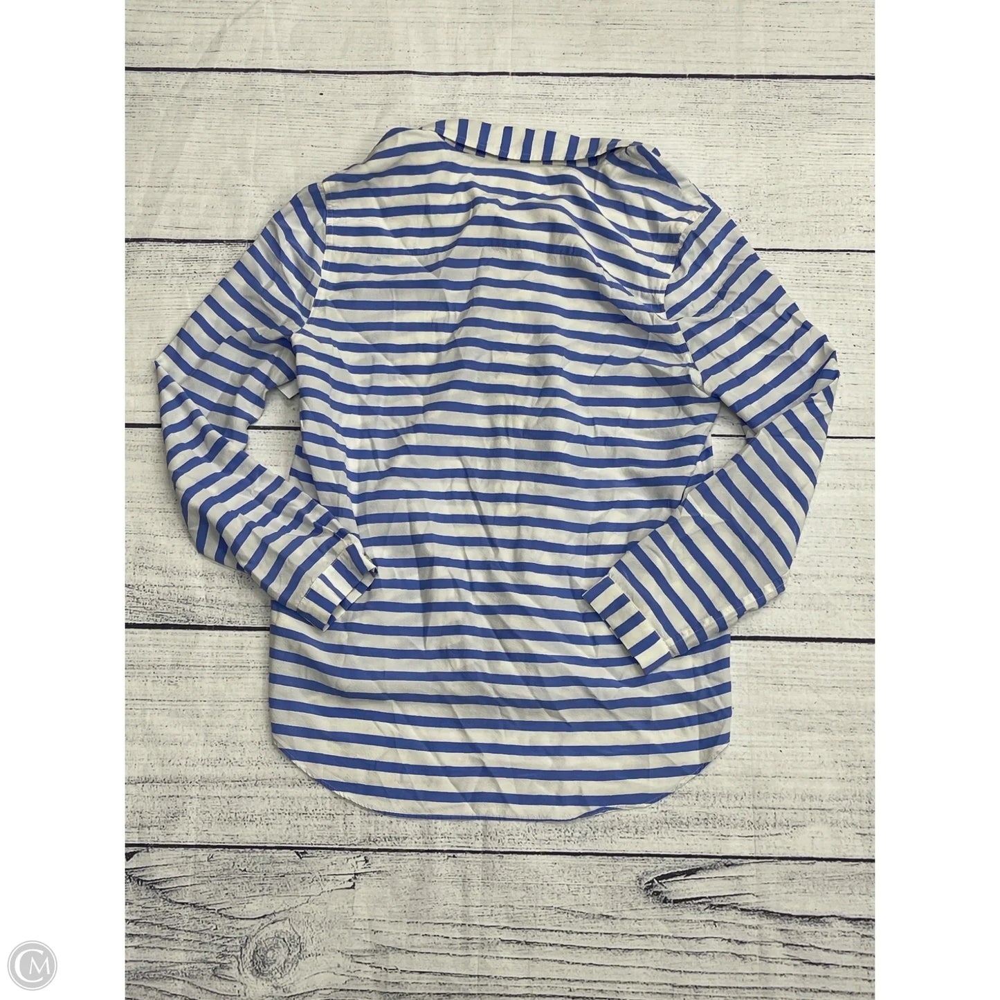 Top Long Sleeve Designer By Kate Spade In Blue, Size: M