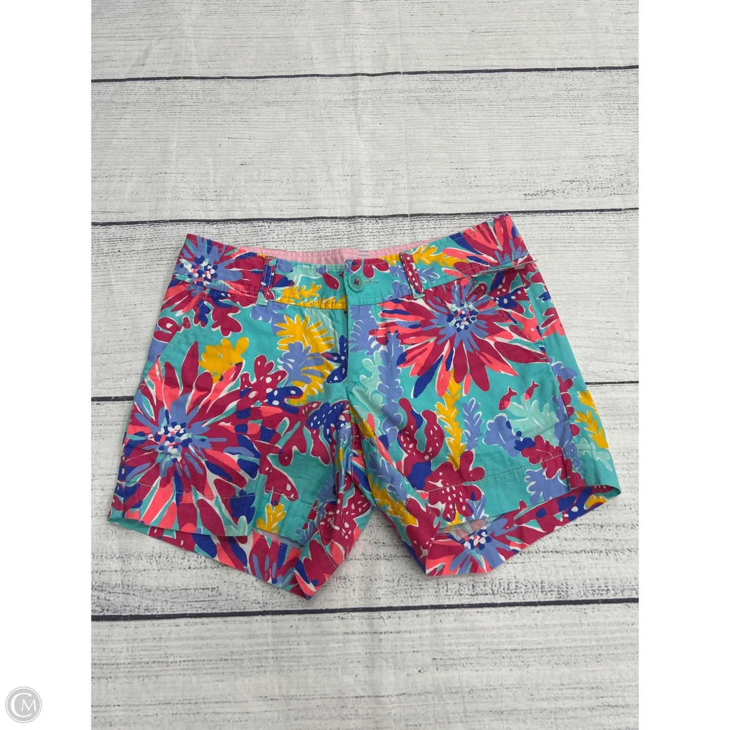 Shorts Designer By Lilly Pulitzer In Aqua, Size: 0p