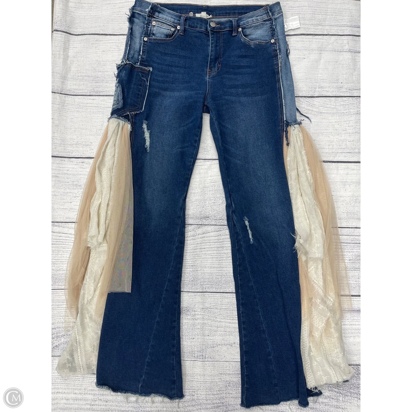 Jeans Flared By Clothes Mentor In Blue, Size: Xl