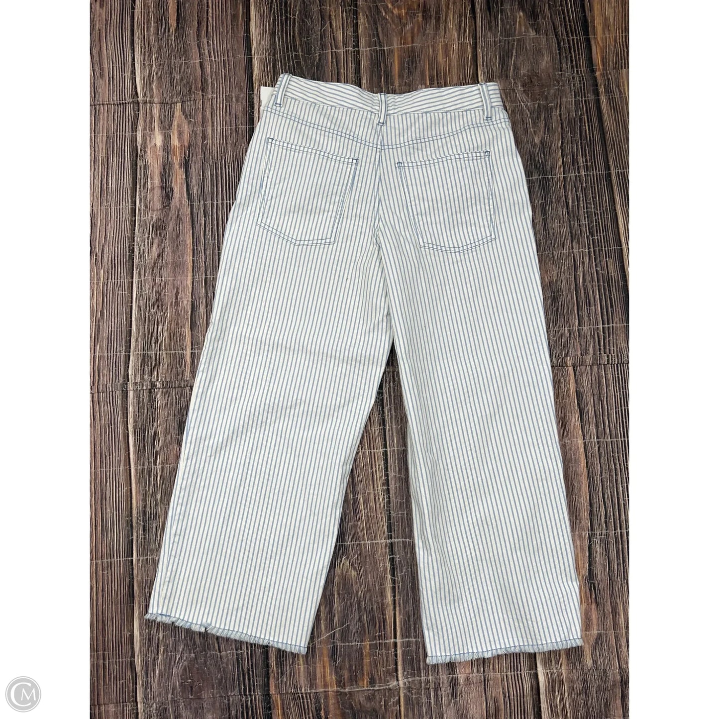 Jeans Wide Leg By Talbots In Striped Pattern, Size: 6
