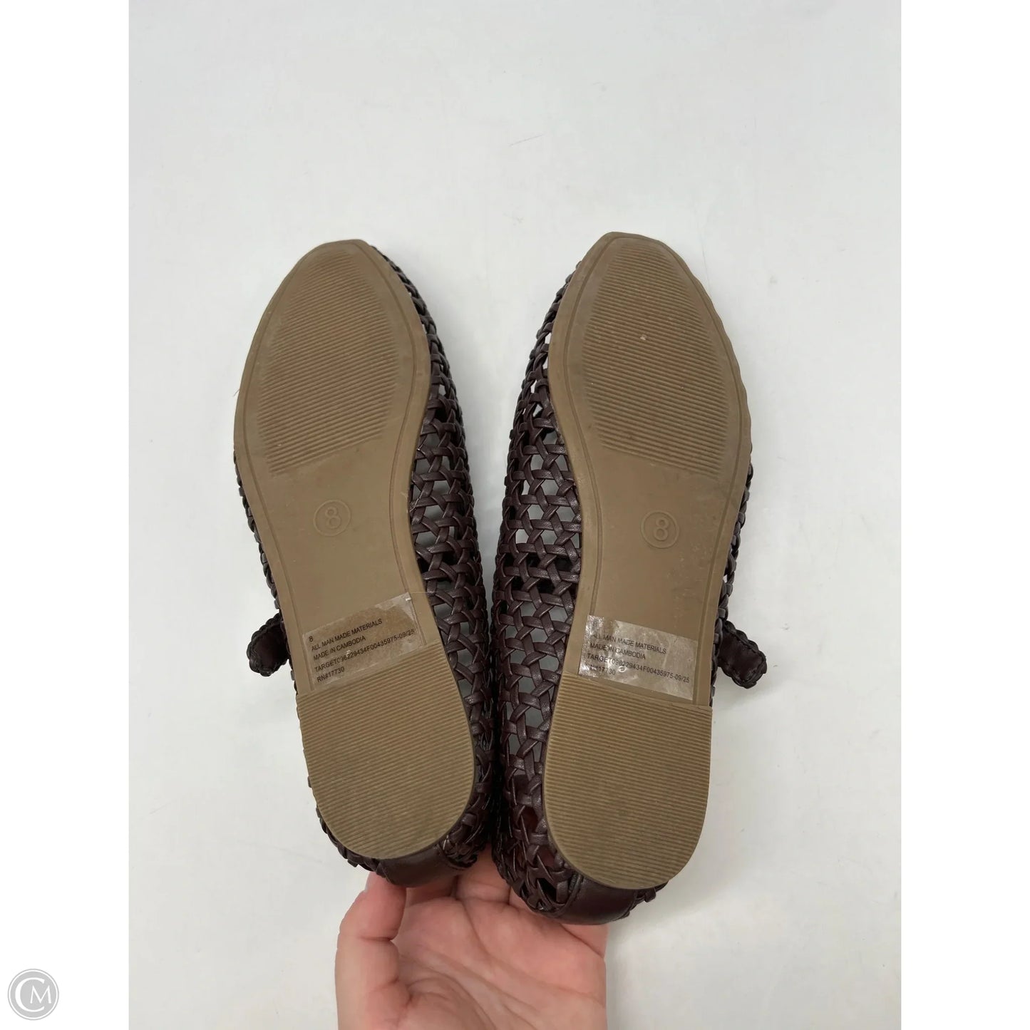Shoes Flats By Universal Thread In Brown, Size: 8