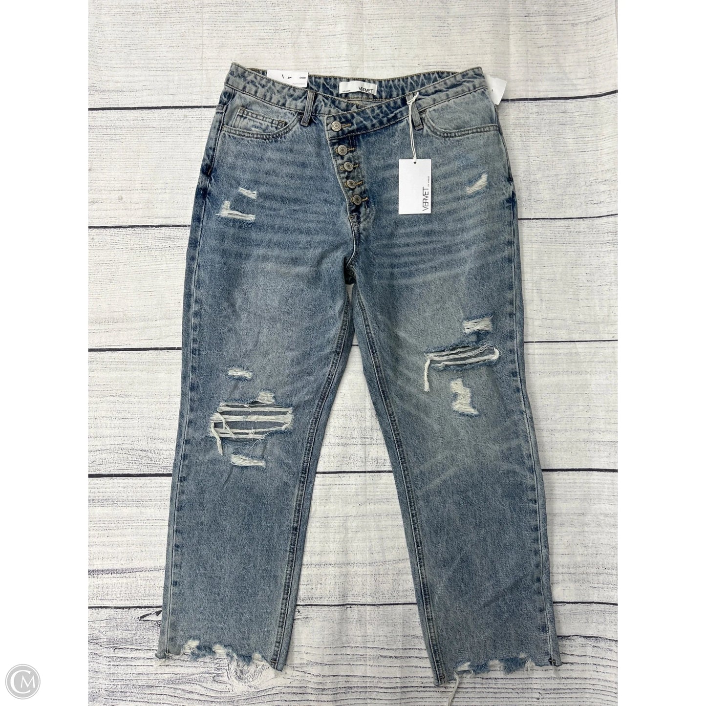 Jeans Straight By Vervet In Blue, Size: 10