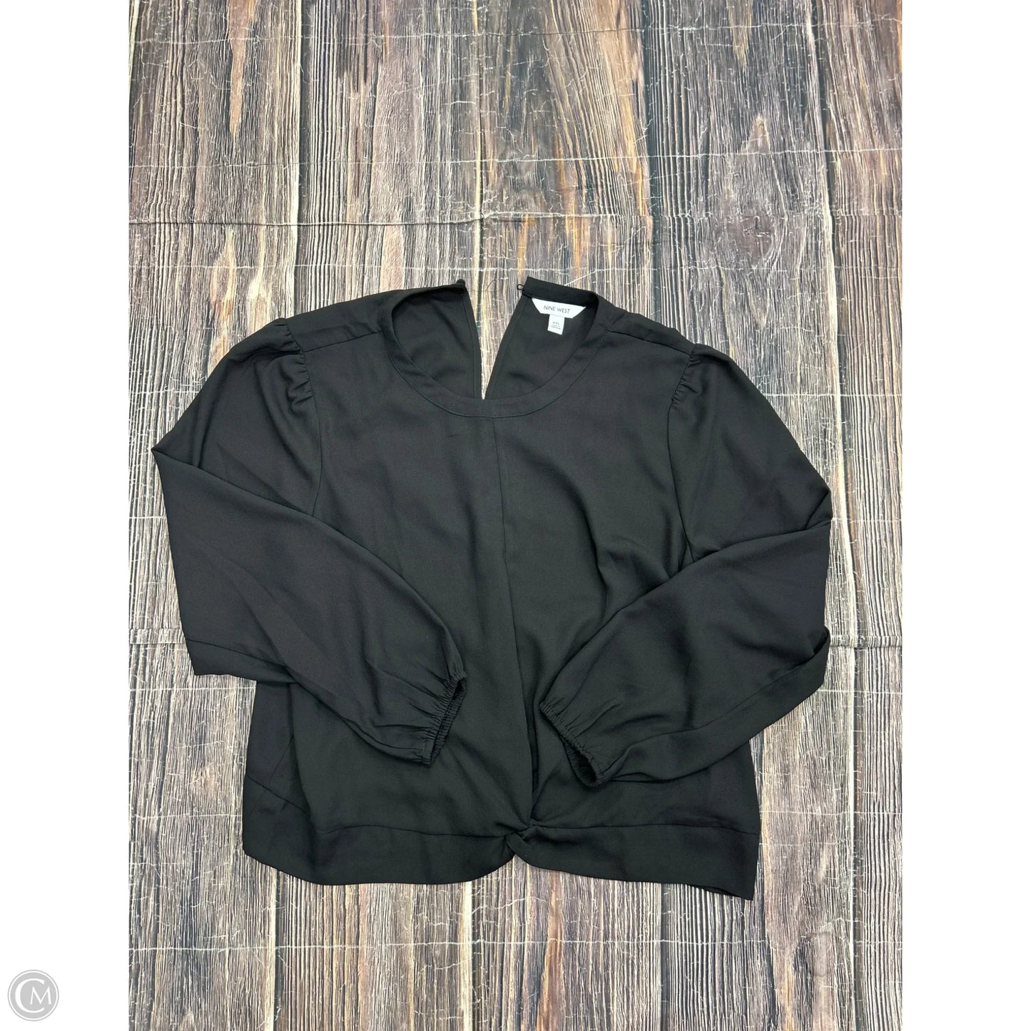 Top Long Sleeve By Nine West In Black, Size: 1x