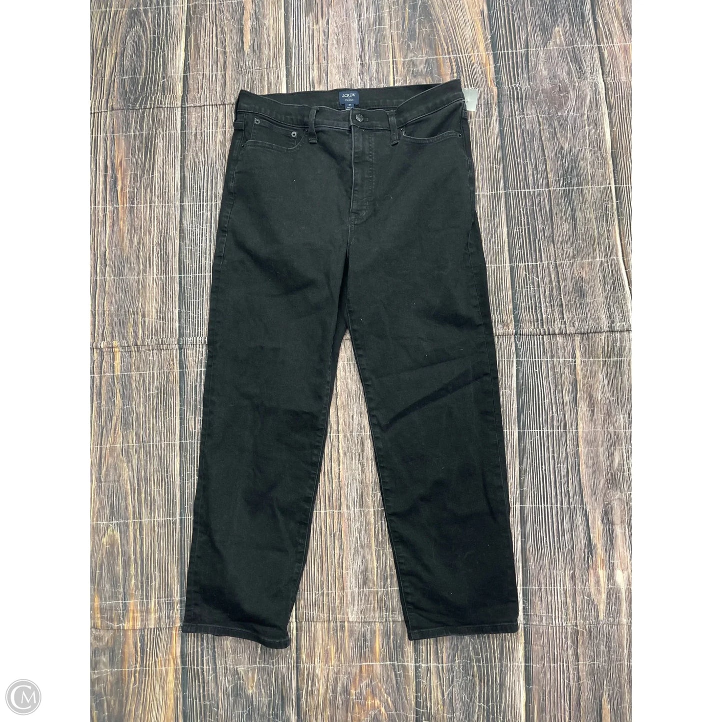 Jeans Straight By J. Crew In Black, Size: 12