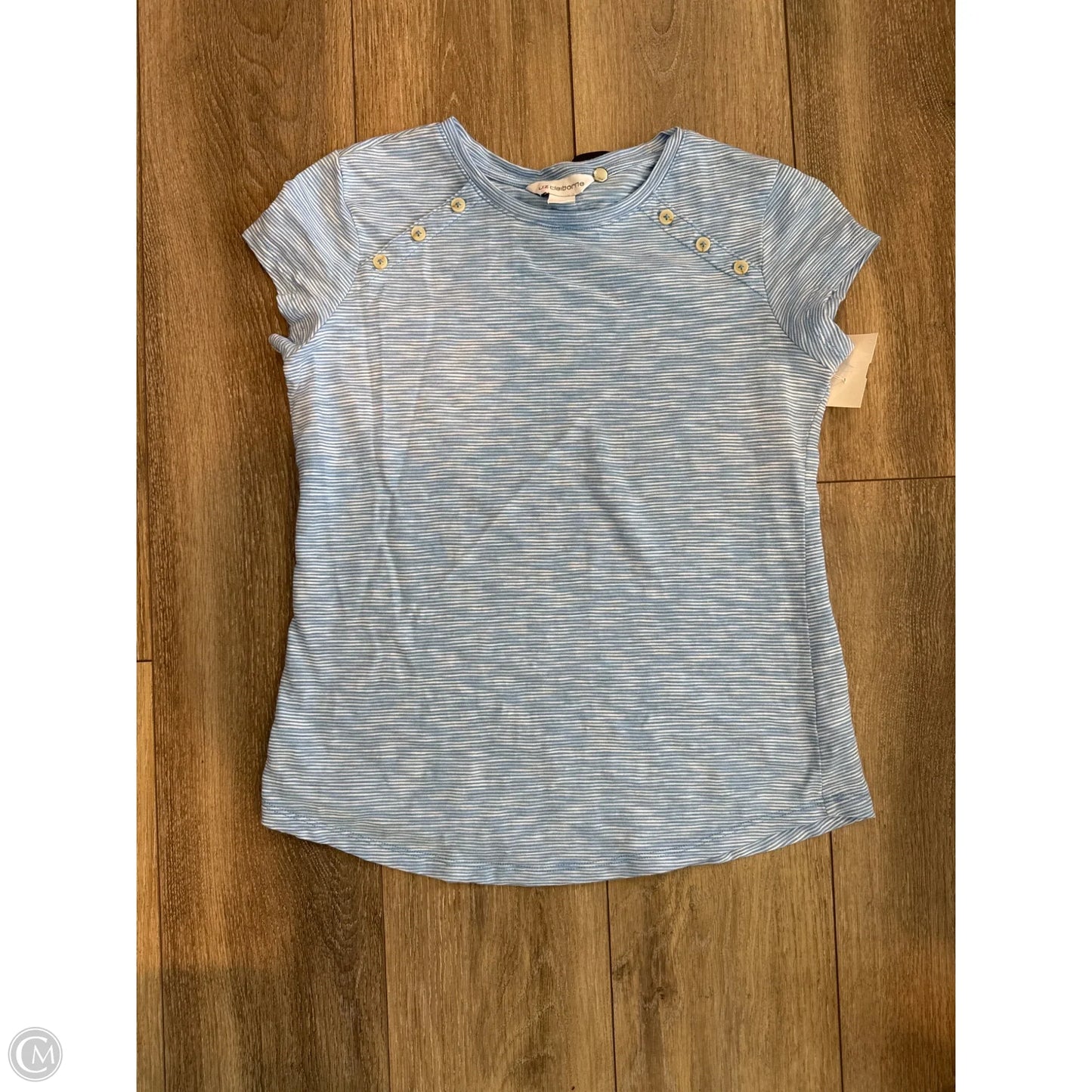 Top Short Sleeve By Liz Claiborne In Blue, Size: Xs