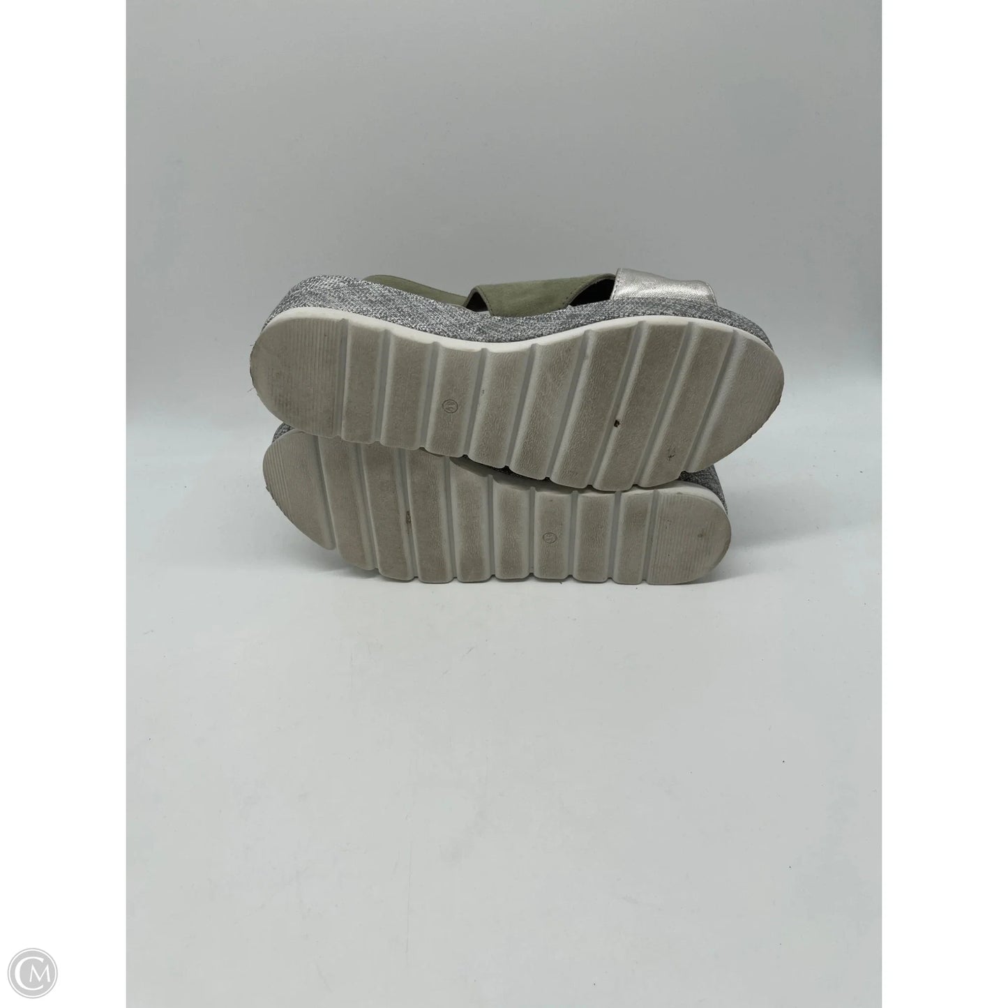 Sandals Heels Wedge By Clothes Mentor In Green, Size: 8.5