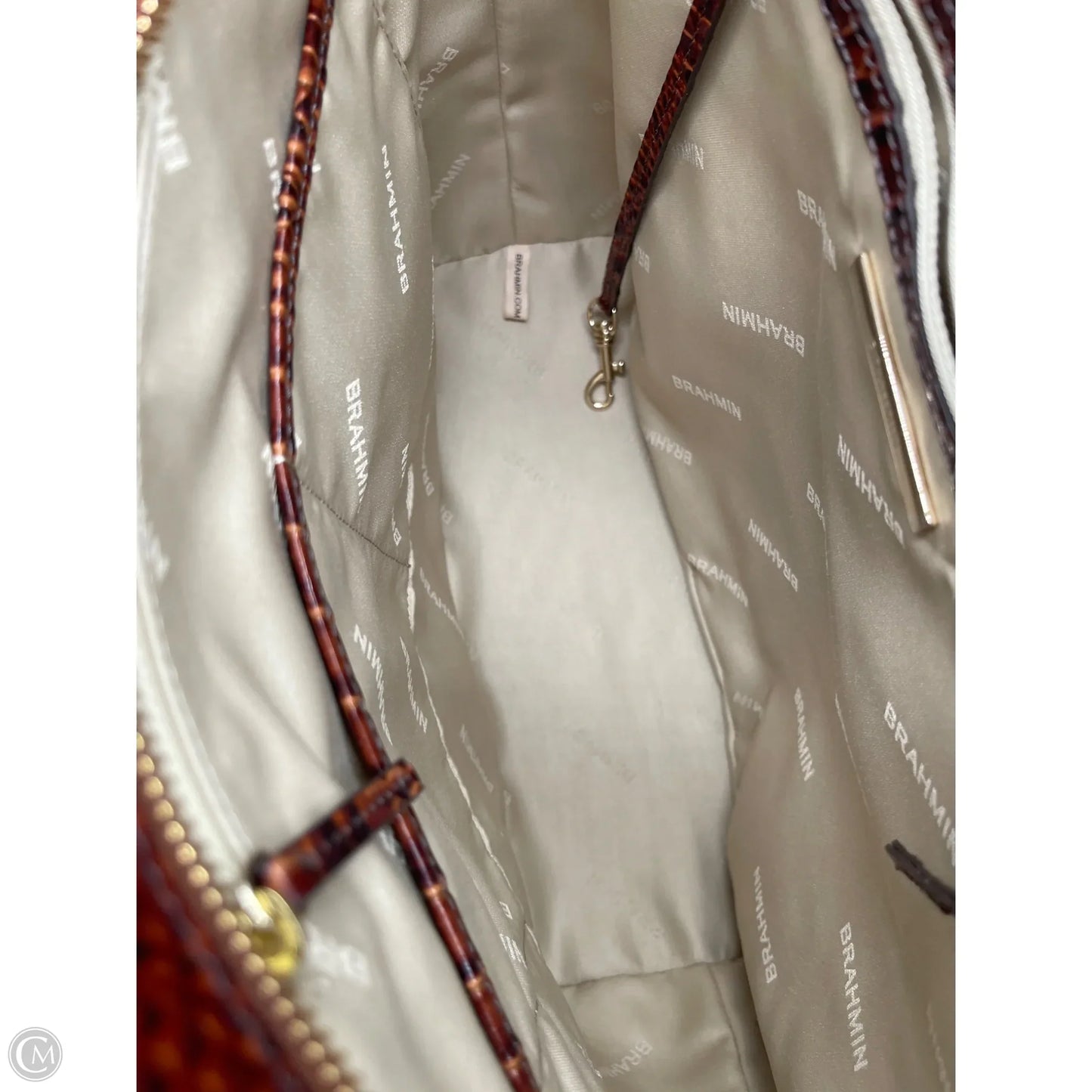 Handbag Designer By Brahmin, Size: Large