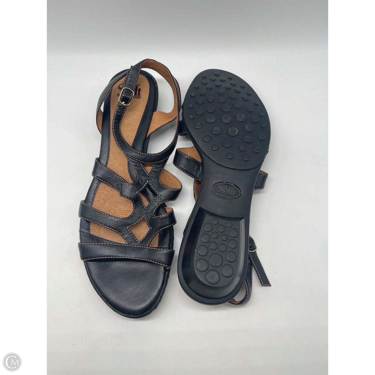 Sandals Flats By Sofft In Black, Size: 12