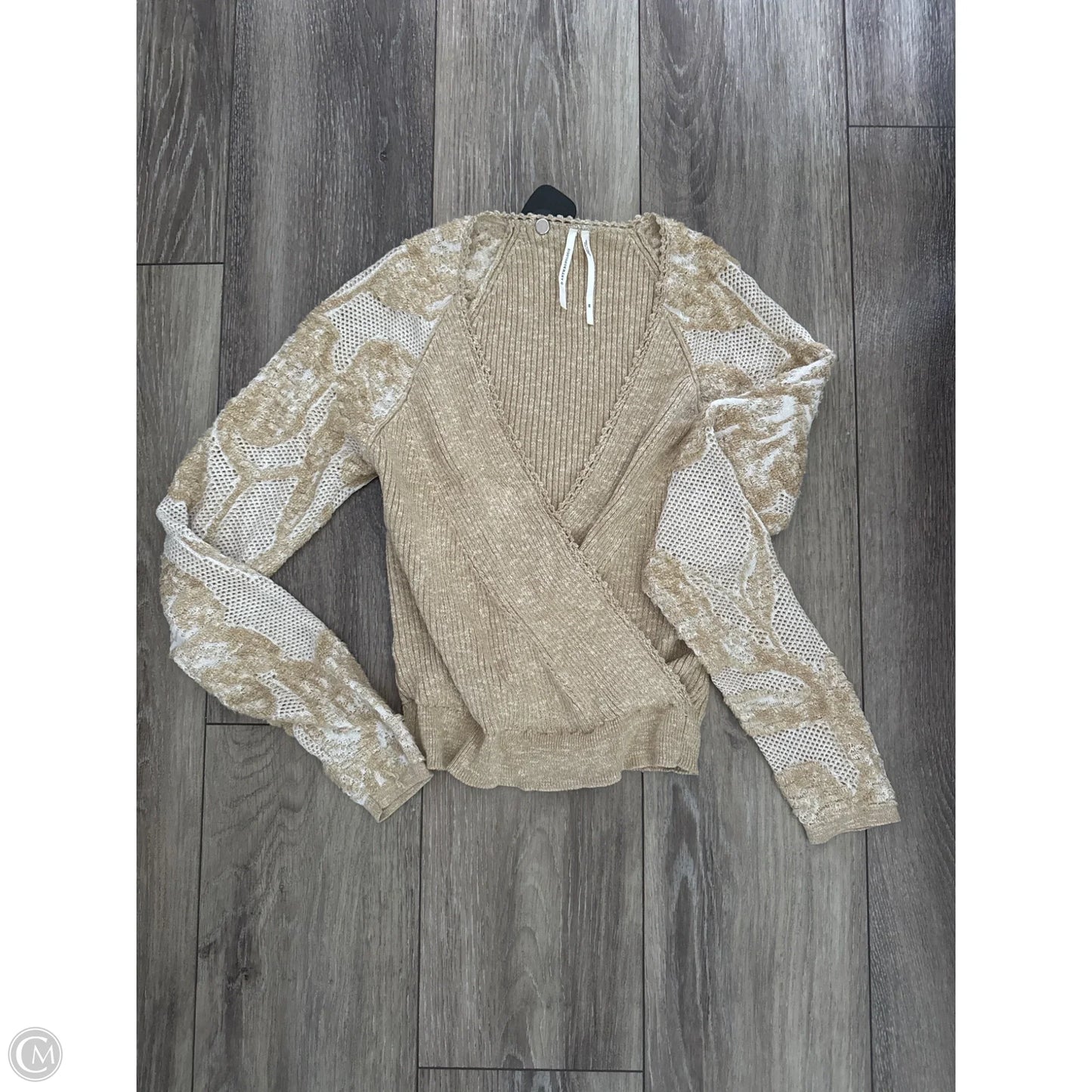Sweater By Anthropologie In Tan, Size: Xs